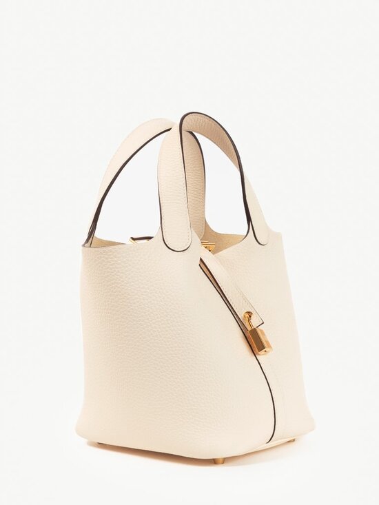 Hermes Picotin Lock 18 Beton Taurillon Clemence Leather Tote - Picture 2 of 13